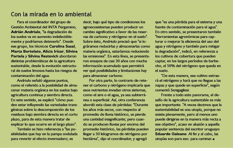 Revista PRODUCCION: Hacia una agricultura sustentable